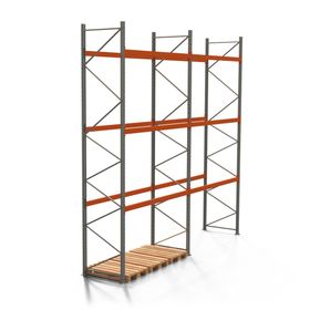 Palettenregal ARTUS - 4 Ebenen - Fachlast 2.000 kg - Höhe 5.500 mm -Fachmaß 2.700 x 1.100 mm (BxT) - Schwerlastregal - Anzahl Felder wählbar