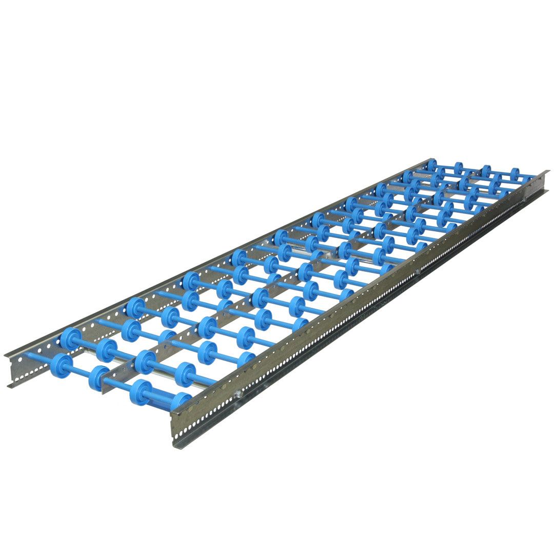 Leichtröllchenbahn - 600 x 1.000 mm - Kunststoffröllchen - Achsabstand 100 mm