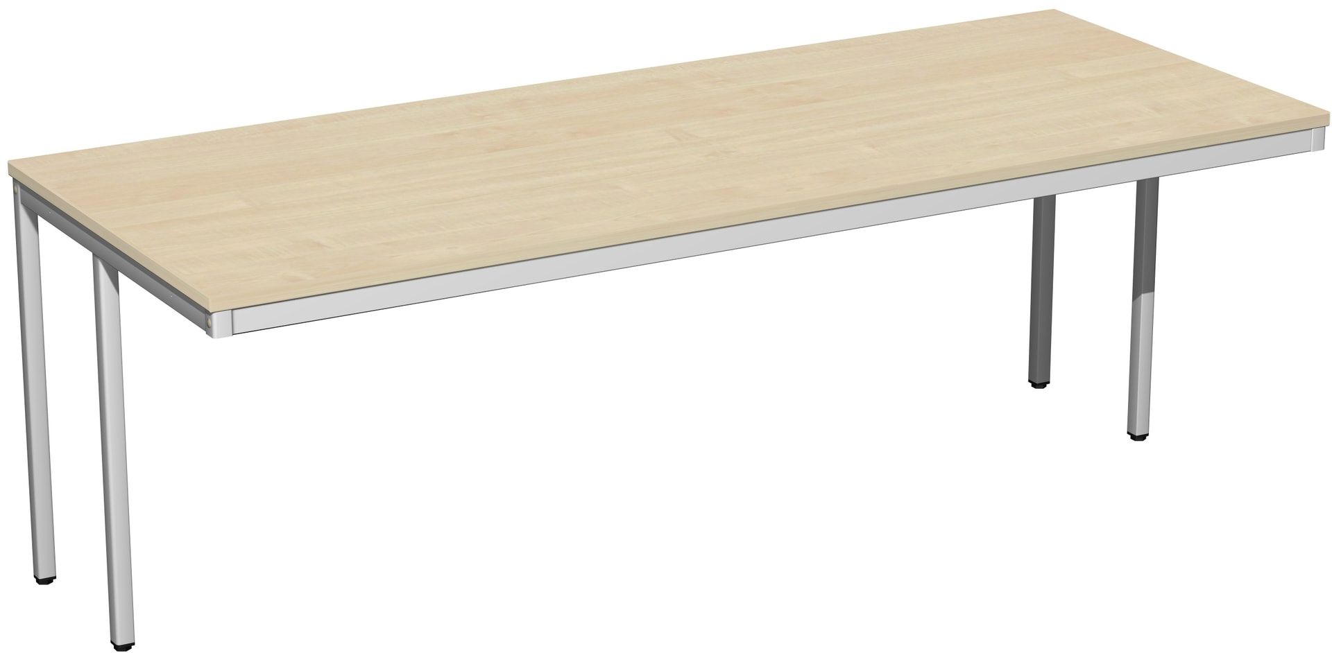 Schreibtisch - 4-Fuß Eco - Bürotisch - 720 x 1.000 x 800 mm (HxBxT) - Gestell lichtgrau - Ahorn