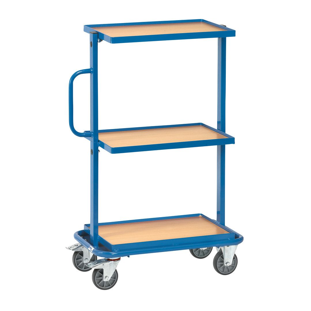 Fetra - Etagenwagen für Eurokästen - 200 kg - (BxT) 400 x 600 mm - 3 Böden