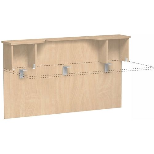 Anbau Thekenelement, Anbaumodul, Monitorausschnitt, Fachseiten, 25 mm Dreischicht-Feinspan, 1.025 x 1.800 x 300 mm (HxBxT), Dekor Ahorn