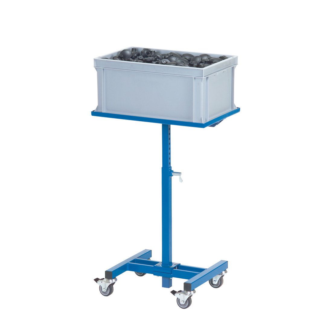 Fetra - fahrbarer Materialständer - 150 kg - 524 bis 774 mm höhenverstellbar - brillantblau