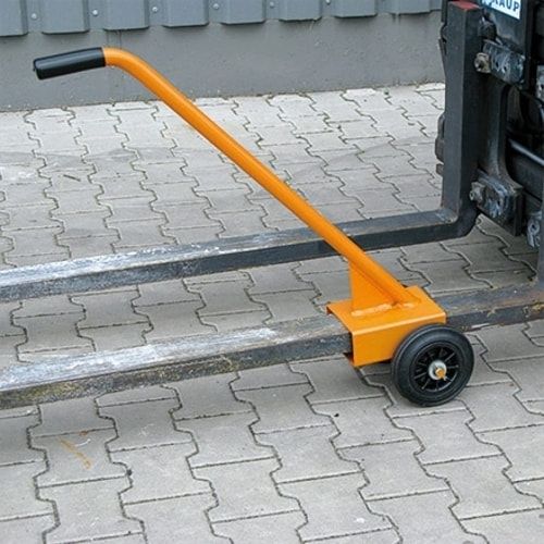 Gabelzinkenheber, Stahl, Kunststoff Handgriff, Gummirollen, Zinkenquerschnitt 65 x 125 x mm (HxB), Tragkraft 150 kg, Farbe anthrazitgrau