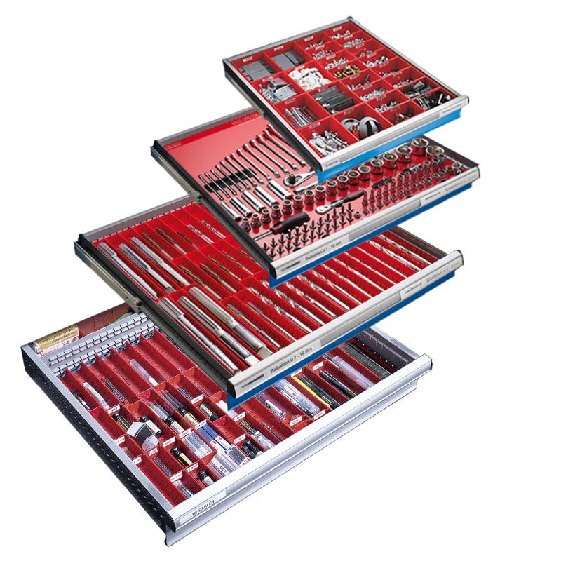 Lista Schubladenschrank - 14.252.010 - 850x564x572 mm (HxBxT) - 7 Schubladen - 75 kg - Key Lock - lichtblau (RAL 5012)