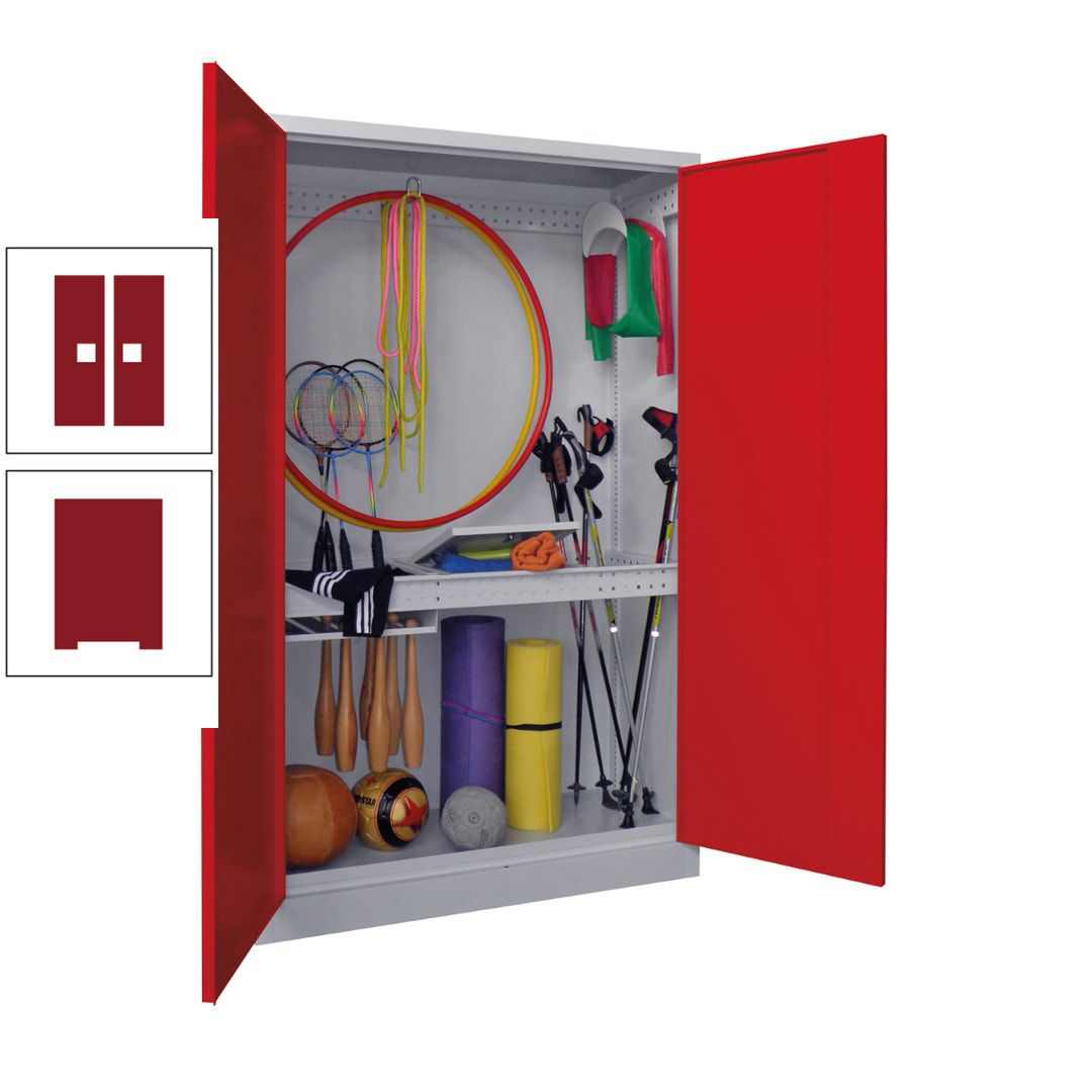 Sportschrank - Vollblechtüren - 1.950x1.200x500 mm (HxBxT) - anthrazitgrau