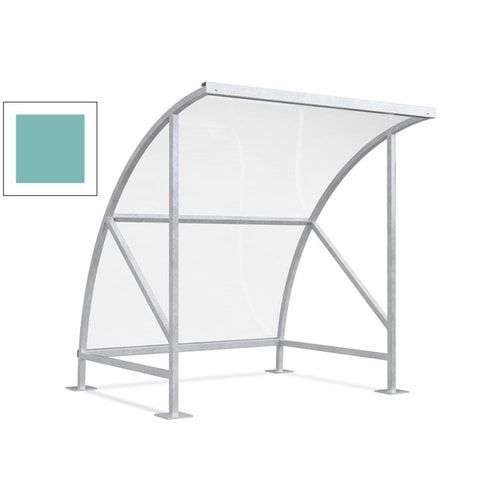 Fahrradunterstand - Fahrradgarage mit Bogendach - Stahl und Kunststoff - 2.290 x 2.090 x 2.100 mm (HxBxT) - Farbe Achatgrau