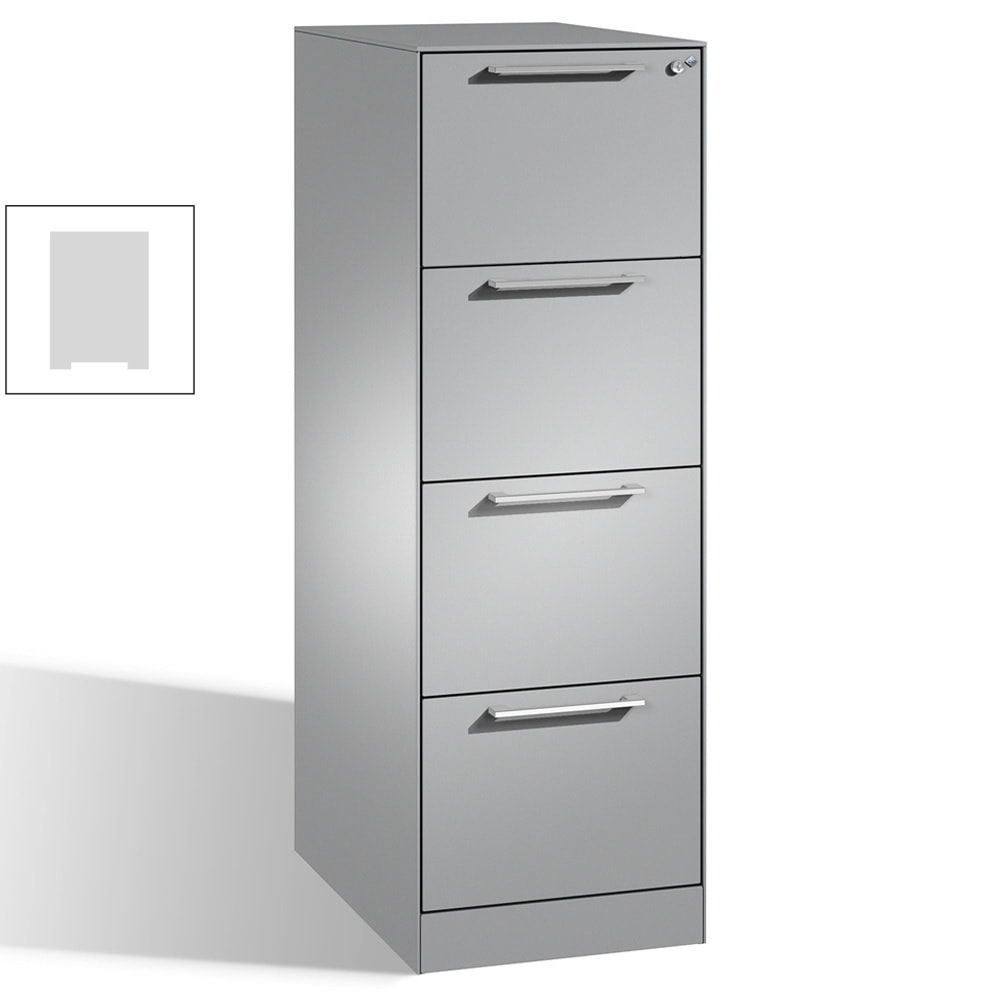 Hängeregistratur, Hängeregisterschrank, Aktenschrank, Büroschrank, DIN A4, 4 Auszüge, 1-bahnig, Farbe lichtgrau, 1.298 x 440 x 600 mm (HxBxT)