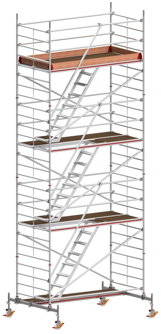 Treppen-Fahrgerüst mit Traversen - fahrbar - 11.820 x 2.950 x 1.500 mm (HxBxT) - Hymer