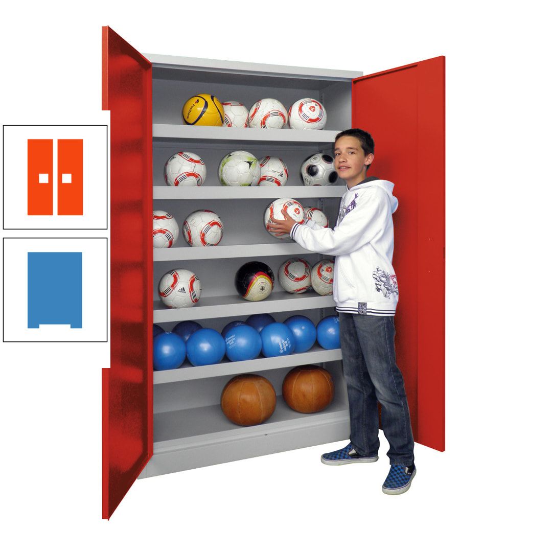 Ballschrank - Vollblechtüren - 5 Böden - 1.950x1.500x500 mm (HxBxT) - anthrazitgrau