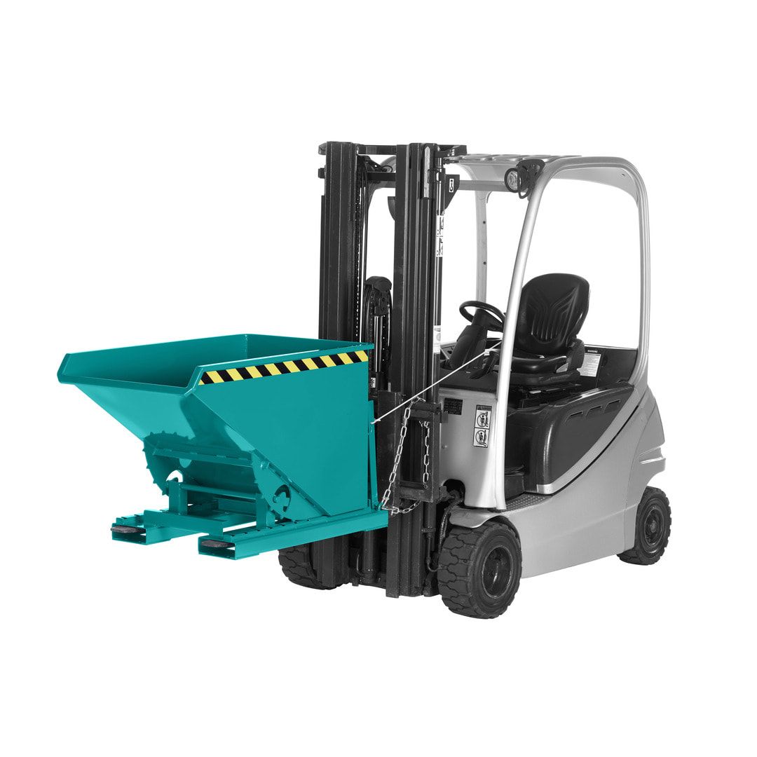 Abrollkipper für Schüttgüter - Volumen 1.200 l - Traglast 1.500 kg - 1.100 x 1.070 x 1.800 mm (HxBxT) - anthrazitgrau