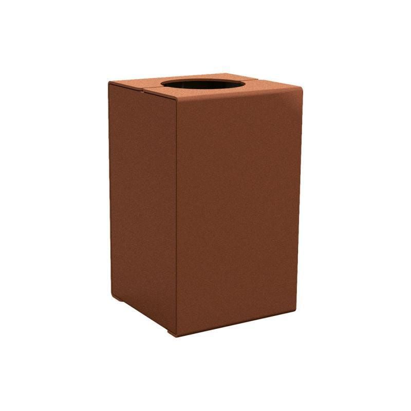 Abfalleimer aus Stahl - 120 l - 750 x 450 x 450 mm (HxBxT) - Verankerungsstäbe - Farbe enzianblau