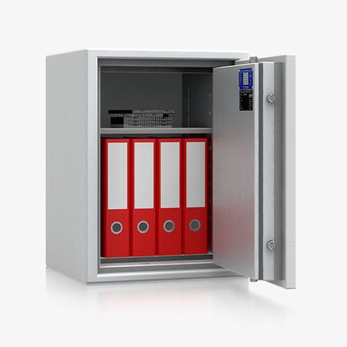 Dokumentensafe, Aktentresor, Geldschrank, Möbeltresor, VdS B S2, 60 Min feuerfest, Tür 1-flügelig, 380 x 463 x 427 mm (HxBxT), Farbe lichtgrau