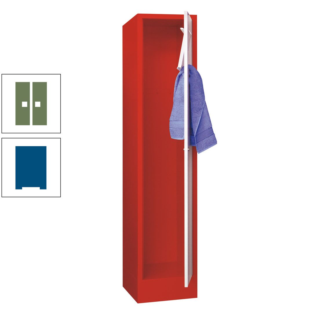 Wäschesammelschrank - 1.850 x 400 x 500 mm (HxBxT) - Sockel - Drehriegel - anthrazitgrau