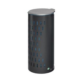 Müllsackhalter - gelochter Korpus - rund - Volumen 80 l - 850 x 380 x 440 mm (HxBxT) - Ausführung wählbar