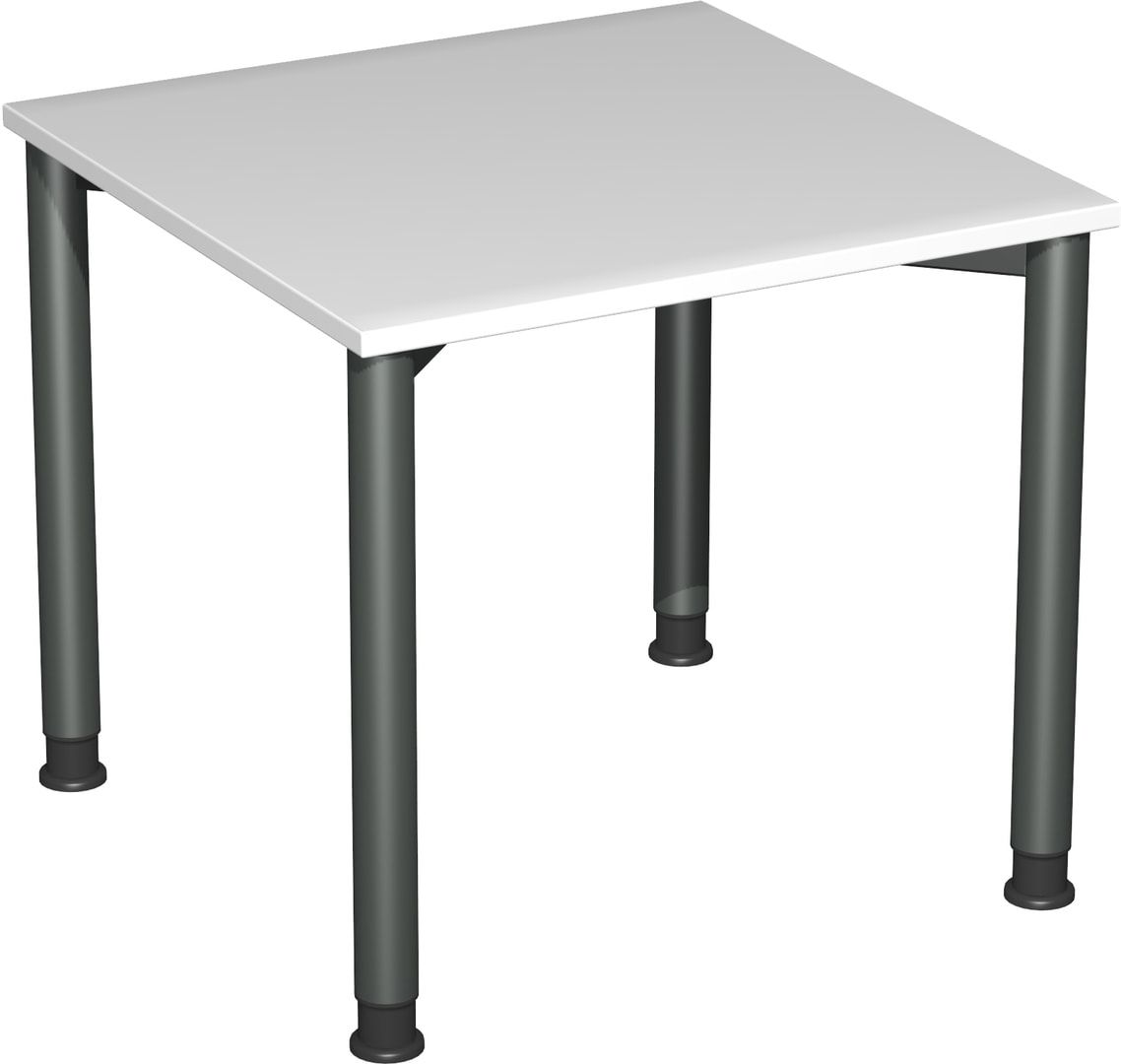Schreibtisch - 4-Fuß Flex - Bürotisch - Höhe 680-800 mm - 1.200 x 600 mm (BxT) - Gestell anthrazit - Ahorn