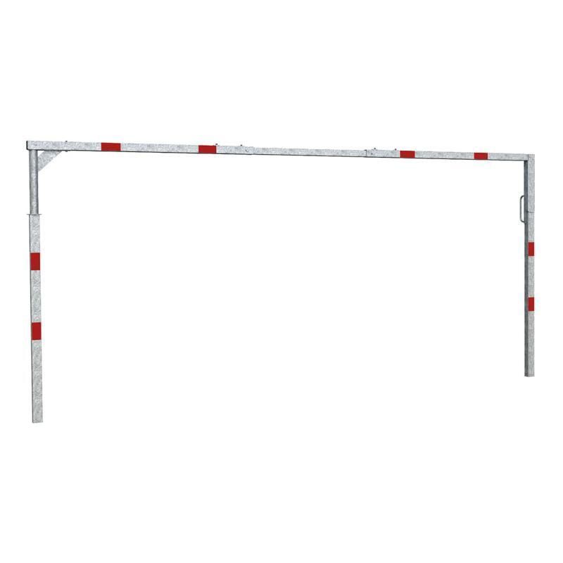 Höhenbegrenzer, drehbar, schwenkbar, Stahlrohr, feuerverzinkt, zum Einbetonieren, Durchfahrtshöhe 2.200 mm, Sperrbreite 5.000 mm