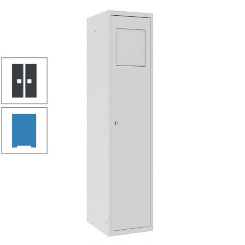 Wäschesammelschrank, Wäscheschrank, Einwurfklappe, Beutelhalter, 1.800 x 400 x 500 mm (HxBxT), Korpus anthrazitgrau, Front anthrazitgrau