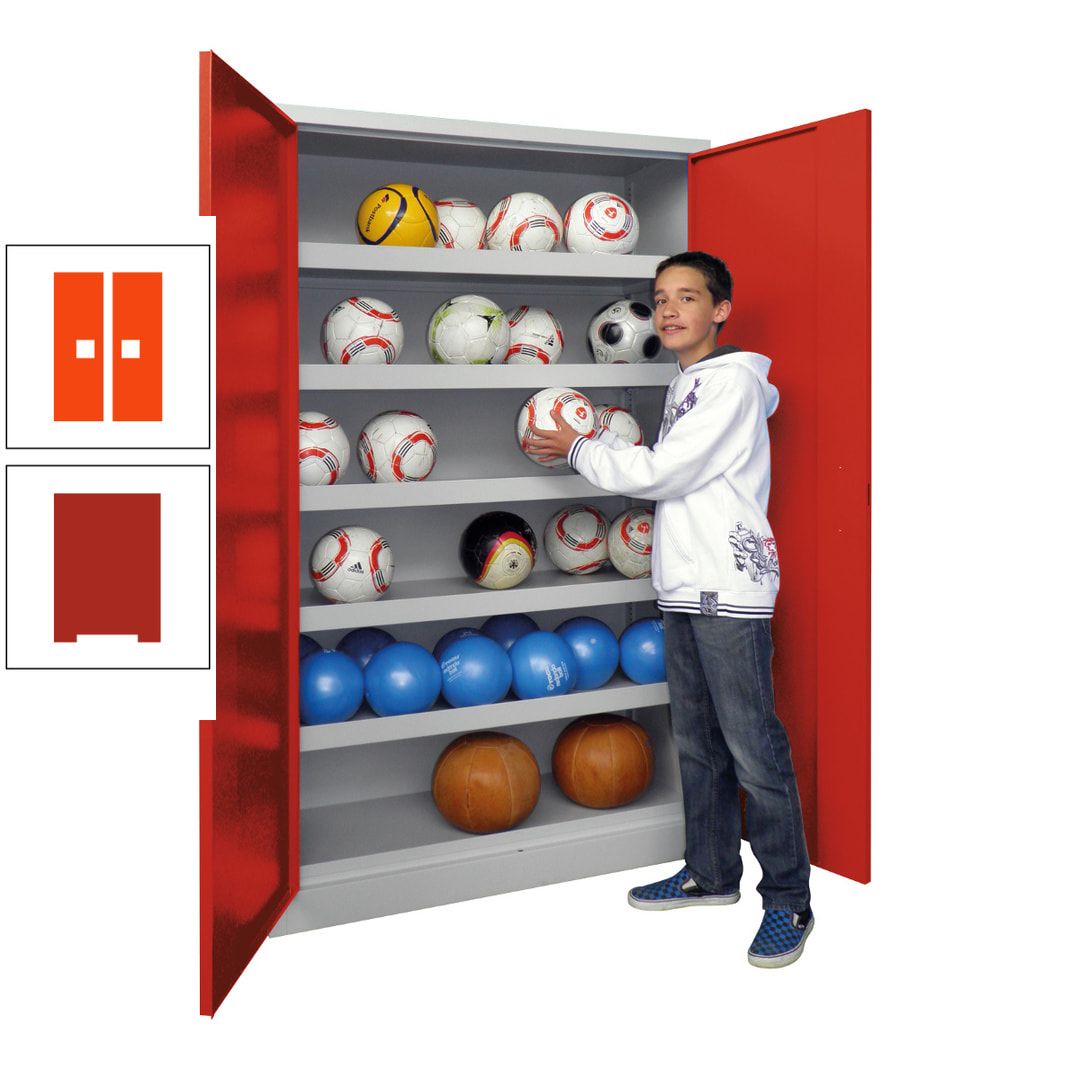 Ballschrank - Vollblechtüren - 5 Böden - 1.950x1.500x500 mm (HxBxT) - anthrazitgrau