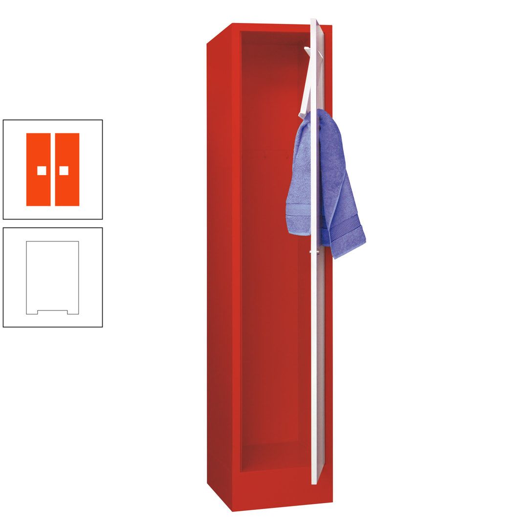 Wäschesammelschrank - 1.850 x 400 x 500 mm (HxBxT) - Sockel - Zylinderschloss - anthrazitgrau