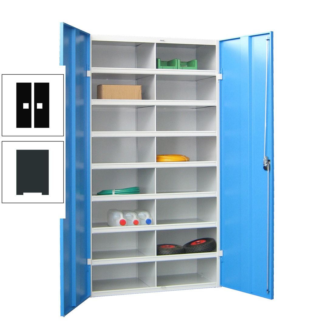 Aktenschrank - Fächerschrank - Sortierstation - 16 Fächer - Büroschrank - Dokumentenablage - 1.800 x 1.000 x 530 mm (HxBxT) - anthrazitgrau