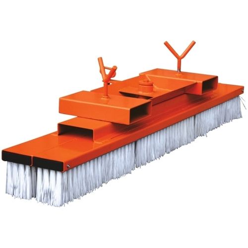 Kehrbesen für Gabelstapler, Breite 1.000 mm, 2-fach verstellbar, austauschbare Bürsten, Pulverbeschichtet, Farbe anthrazitgrau (RAL 7016)