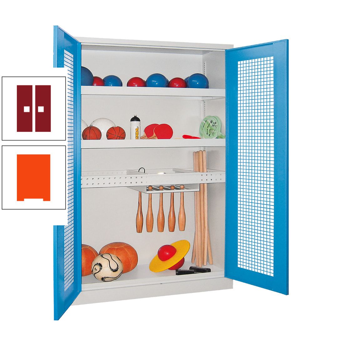 Sportschrank - Vollblechtüren - Variante 2 - 1.950x1.200x500 mm (HxBxT) - anthrazitgrau
