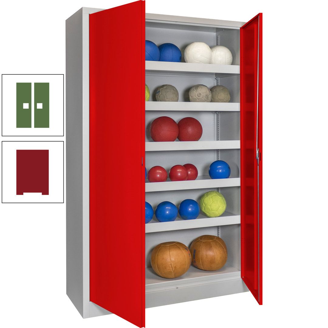 Ballschrank - Vollblechtüren - 5 Böden - 1.950x1.200x500 mm (HxBxT) - anthrazitgrau