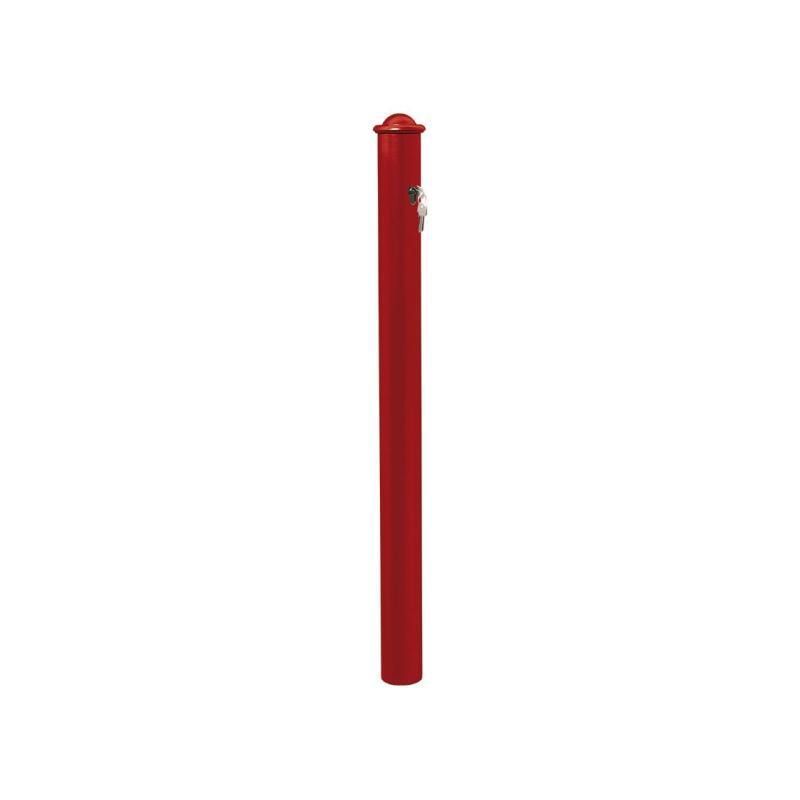 Herausnehmbarer Pfosten mit Helmkopf und Zylinderschloss - 76 x 885 mm (DxH) - Farbe enzianblau