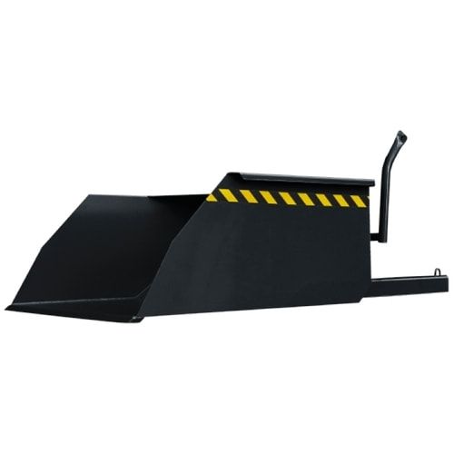 Eichinger Stapler-Schaufel, Seilzug, Volumen 1.000 l, Traglast 3.000 kg, Maße 650 x 1.300 x 3.000 mm, Farbe anthrazitgrau (RAL 7016)